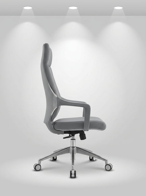 Kona Mesh Cantilever Visitor Chair – Cool Gray - Angle 2