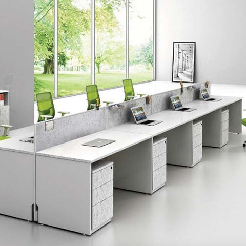 Linear Workstation for 8 Person