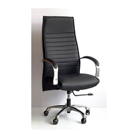 Alum High Back Executive Chairs Padded Arms & Hydraulic Base, Offix Furniture