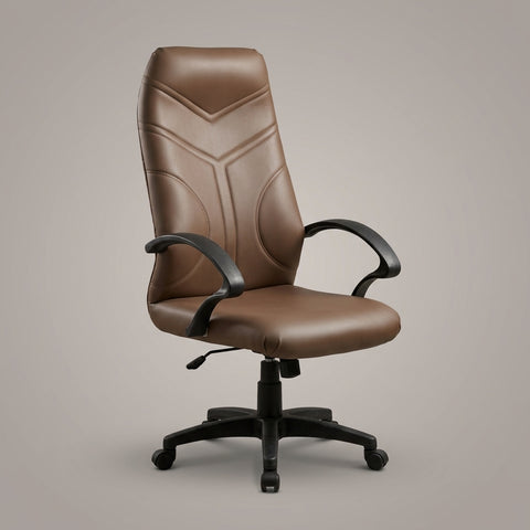 Blush High Back Mocha Executive Leather Chair, Offix Furniture