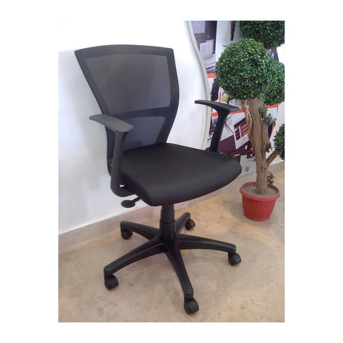 Designo Medium Back Managerial Chairs Breathable Mesh & Hydraulic Lift, Offix Furniture