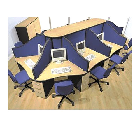 Crater Call Centre Carrels & Cubicles Sound-Dampening Fabric Privacy Partitions, Offix Furniture