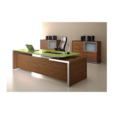 Najmi Modern Executive Desks Attached Side Return Credenza & Cable Box, Offix Furniture