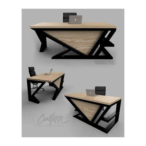 Nike Modern Executive Desks Attached Side Return Credenza & Cable Box, Offix Furniture