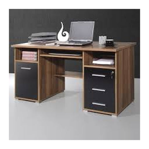 Lenoina Modern Executive Desks Attached Side Return Credenza & Cable Box, Offix Furniture