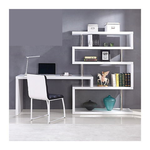 Zigzag Study & Writing Desks Clean Worktop & Storage Utility Drawers, Offix Furniture
