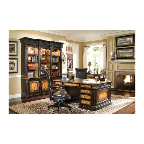 Astral Traditional Executive Desks Rich Wood Polish & Carved Profile Trim, Offix Furniture