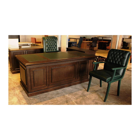 Marketo Traditional Executive Desks Rich Wood Polish & Carved Profile Trim, Offix Furniture
