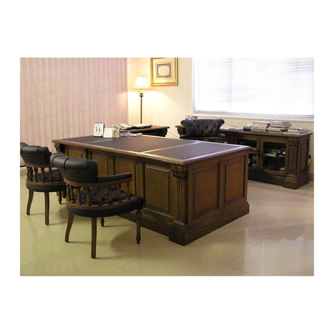 Navalx Traditional Executive Desks Rich Wood Polish & Carved Profile Trim, Offix Furniture