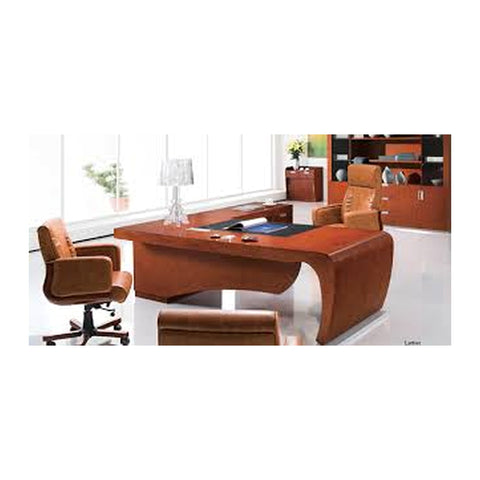 Ledaa Traditional Executive Desks Rich Wood Polish & Carved Profile Trim, Offix Furniture