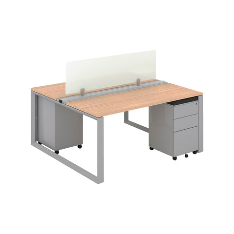 Vega Modular Office Workstations Cluster Pod Layout & Acoustic Screen Dividers, Offix Furniture