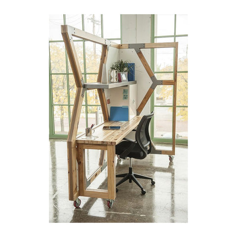 Bohebarian Modular Office Workstations Cluster Pod Layout & Acoustic Screen Dividers, Offix Furniture
