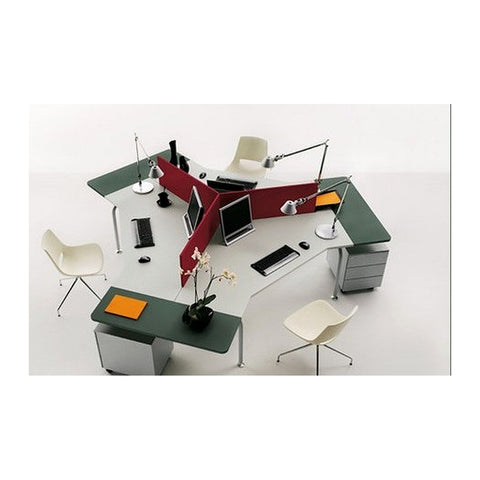 Spandy Modular Office Workstations Cluster Pod Layout & Acoustic Screen Dividers, Offix Furniture