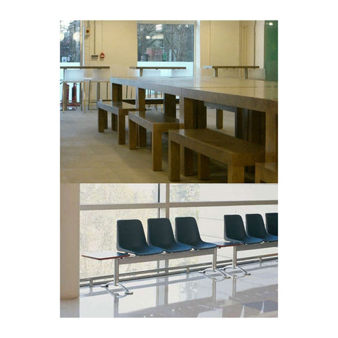 Valiant Classroom Desks & Dual Benches Integrated 2-Student Bench & Metal Frame, Offix Furniture