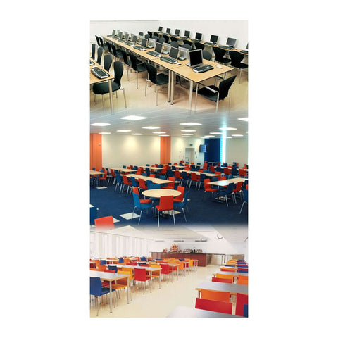Stalwart Classroom Desks & Dual Benches Integrated 2-Student Bench & Metal Frame, Offix Furniture