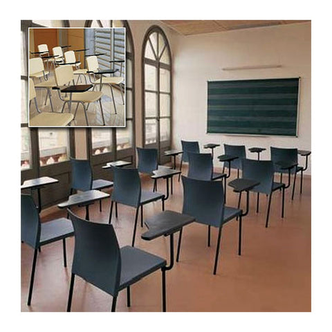 Dauntless Classroom Desks & Dual Benches Integrated 2-Student Bench & Metal Frame, Offix Furniture