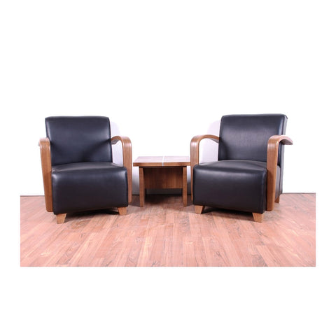 Nevaest Office Sofas (1/2/3 Seater) Acacia Wood Internal Frame & Leatherite, Offix Furniture