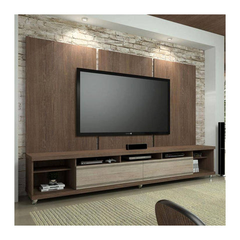 Mesaan Media Consoles & LCD Units Wall LCD Mount Panel & Low Credenza Unit, Offix Furniture