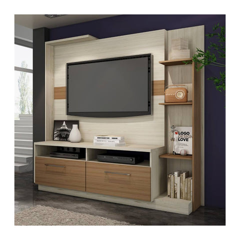 Mesaen Media Consoles & LCD Units Wall LCD Mount Panel & Low Credenza Unit, Offix Furniture
