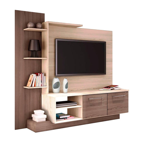 Mesaia Media Consoles & LCD Units Wall LCD Mount Panel & Low Credenza Unit, Offix Furniture