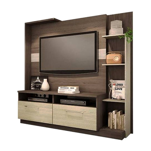 Mesail Media Consoles & LCD Units Wall LCD Mount Panel & Low Credenza Unit, Offix Furniture