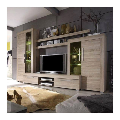 Mesaor Media Consoles & LCD Units Wall LCD Mount Panel & Low Credenza Unit, Offix Furniture