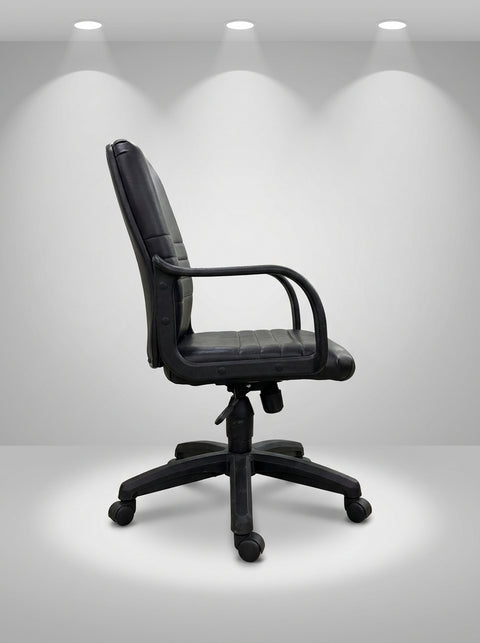 Apex Mid-Back Ergonomic Office Chair – Classic Black - Angle 1