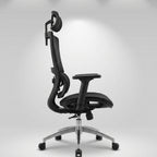 Titan High-Back Ergonomic Chair with Adjustable Headrest – All Black - Angle 1