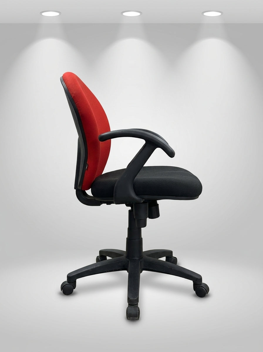 Aero Oval Low Back Task Chair – Crimson Red