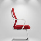 Verve Cantilever Visitor Chair – Bold Red - Angle 1