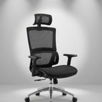 Titan High-Back Ergonomic Chair with Adjustable Headrest – All Black - Angle 2