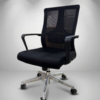 Apex Mid-Back Ergonomic Office Chair – Classic Black - Angle 2