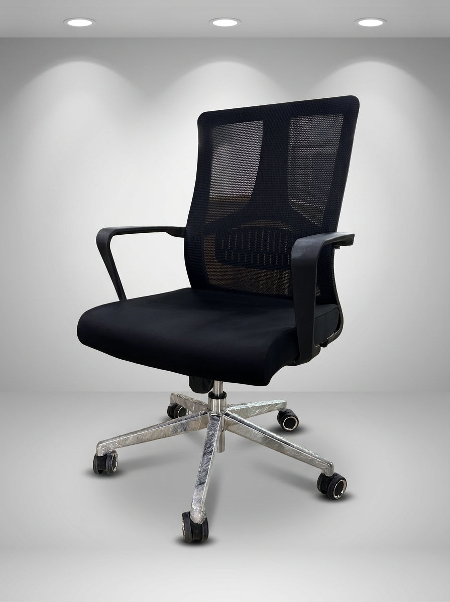 Apex Mid-Back Ergonomic Office Chair – Classic Black