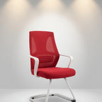 Verve Cantilever Visitor Chair – Bold Red - Angle 2