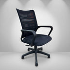 Solace Curved Back Mesh Office Chair – Onyx Black - Angle 2