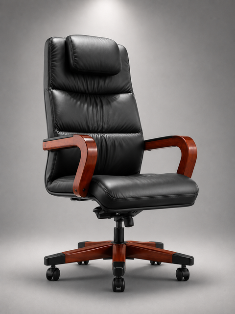 HIGH BACK CHAIR IN LEATHERTTE