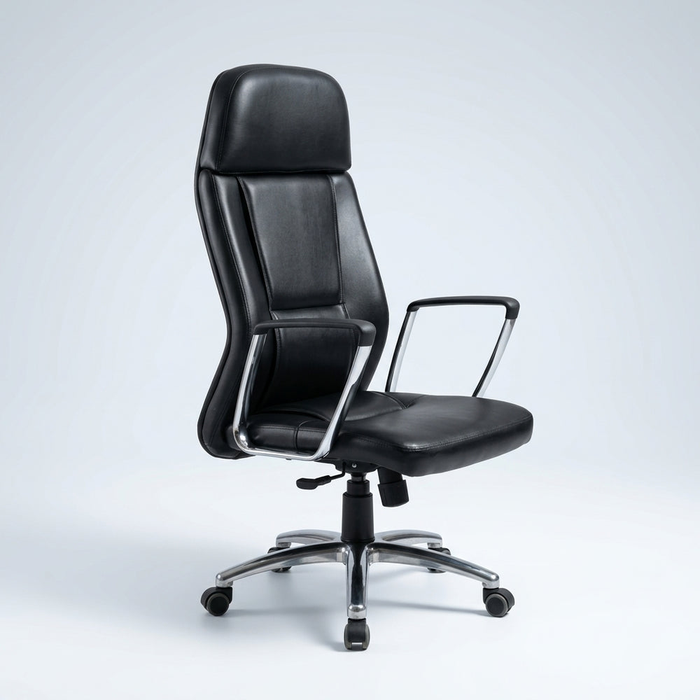 High Back Executive Chairs Ayro (AYRO-BL) – Padded Arms & Hydraulic Base