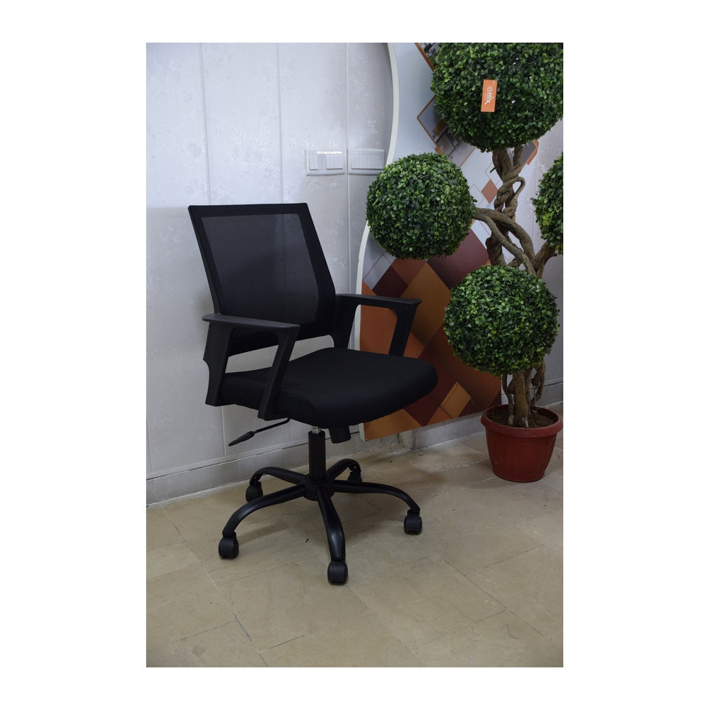 Medium Back Managerial Chairs Glaxy (GLAXY-BK-HP) – Breathable Mesh & Hydraulic Lift