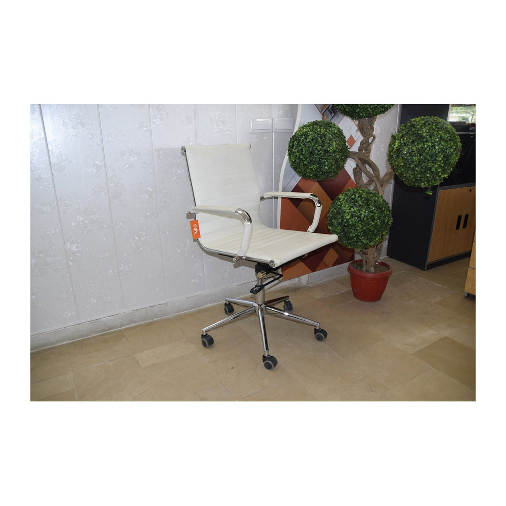 Medium Back Managerial Chairs Baroque (LUCY-WT-AF) – Breathable Mesh & Hydraulic Lift