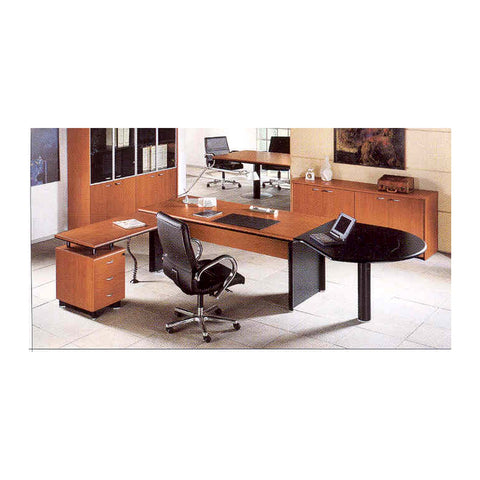 Finoax Classic Executive Desks Integrated Pedestal Drawers & PVC Edge, Offix Furniture