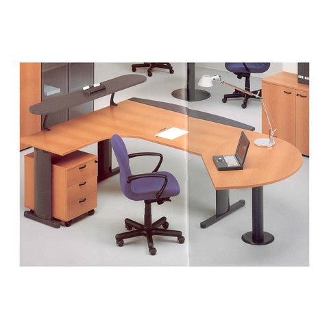 Finoor Classic Executive Desks Integrated Pedestal Drawers & PVC Edge, Offix Furniture