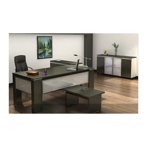 Cosy Modern Executive Desks Attached Side Return Credenza & Cable Box, Offix Furniture