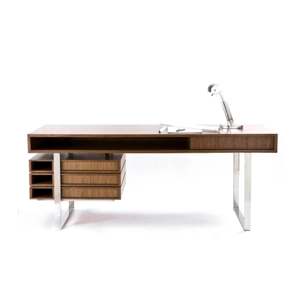 Modern Executive Desks Verve (DESIGNO) – Attached Side Return Credenza & Cable Box