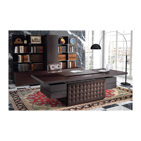 Kizaki Modern Executive Desks Attached Side Return Credenza & Cable Box, Offix Furniture