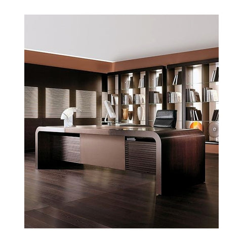 Luxdeco Modern Executive Desks Attached Side Return Credenza & Cable Box, Offix Furniture