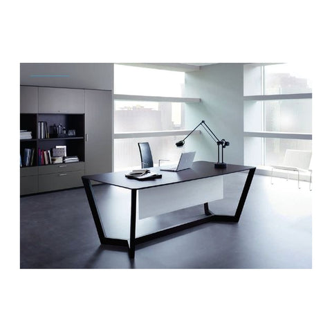 Minoti Modern Executive Desks Attached Side Return Credenza & Cable Box, Offix Furniture