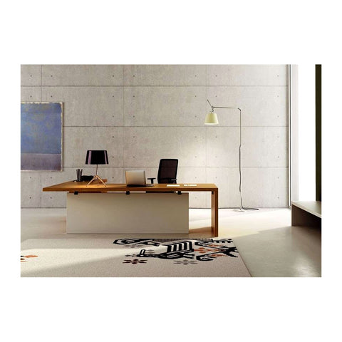 Onale Modern Executive Desks Attached Side Return Credenza & Cable Box, Offix Furniture