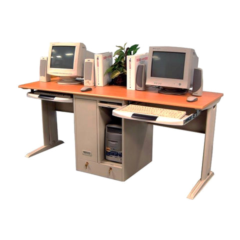 Brioas Computer Desks Keyboard Tray & CPU Tower Compartment, Offix Furniture