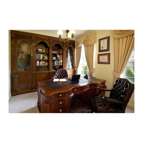 Medix Traditional Executive Desks Rich Wood Polish & Carved Profile Trim, Offix Furniture