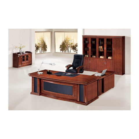 Mondrian Traditional Executive Desks Rich Wood Polish & Carved Profile Trim, Offix Furniture